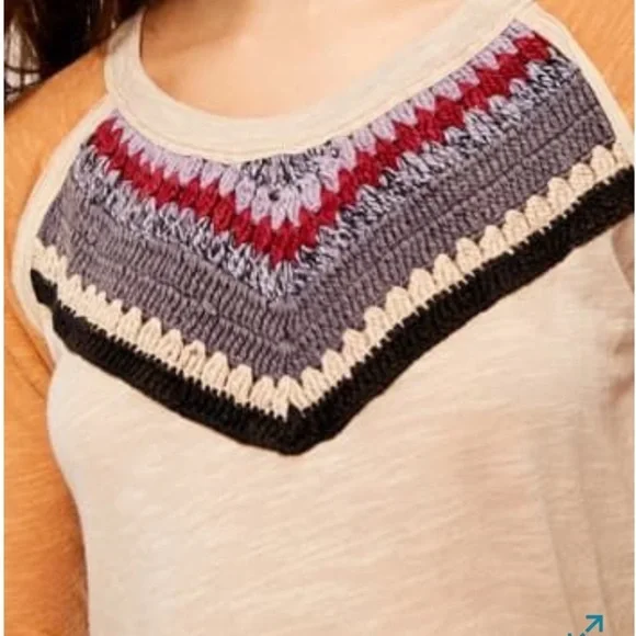 Free People Spring Bound Crochet Tee - Picture 2 of 12